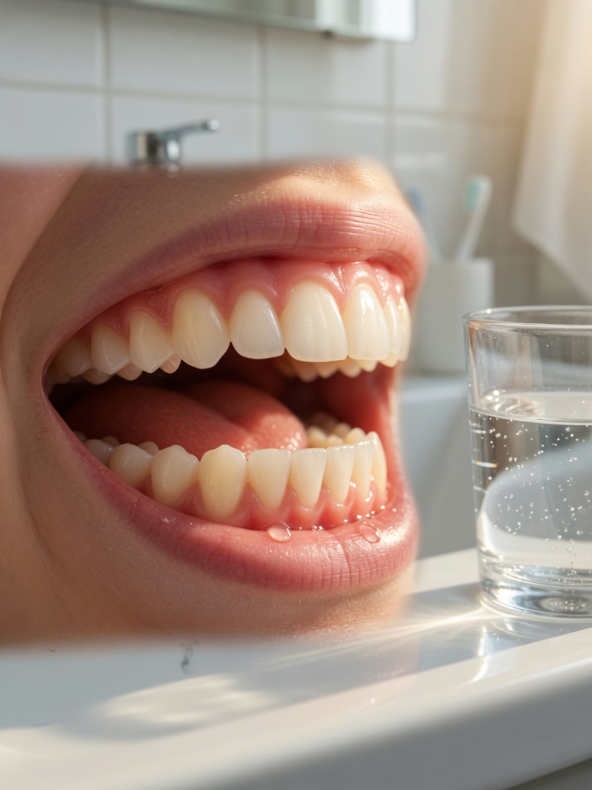 One month after quitting, gums shift from the false calm of no bleeding to a real state -- increased bleeding is actually a sign of blood supply recovery
